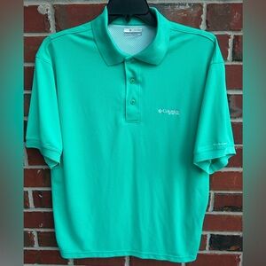 Columbia PFG Men's Green Short Sleeve Medium Vented Polo Shirt Z7